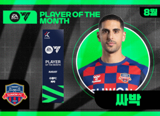 수원FC 싸박, 8월 ‘EA SPORTS 이달의선수상’ 수상 : 네이트 스포츠