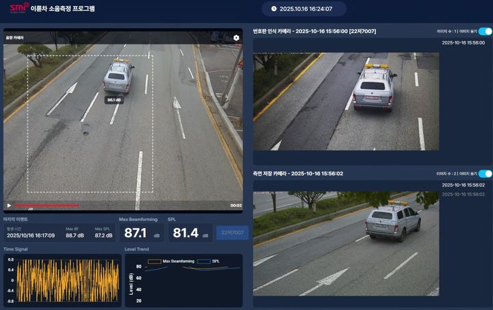 [대전=뉴시스]  대전 유성구에서 실증 중인 소음측정 음향 단속카메라(SMI) 기술. (사진=유성구 제공) 2025.11.04. photo@newsis.com *재판매 및 DB 금지